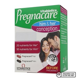 Vitabiotics Pregnacare для него и ее зачатия 60 таблеток