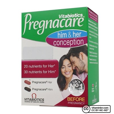 Vitabiotics Pregnacare для него и ее зачатия 60 таблеток