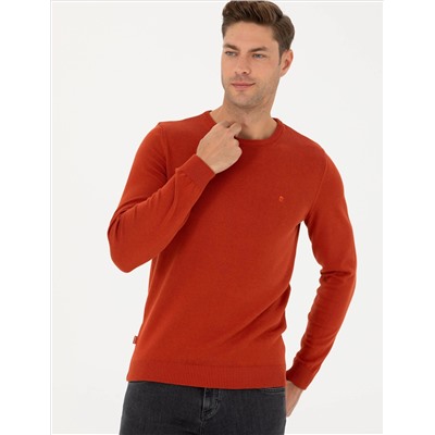Kiremit Slim Fit Bicycle Neck Basic Knitwear Казах