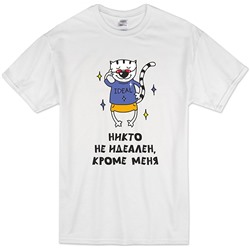 Футболка "Никто не идеален, кроме меня" кот