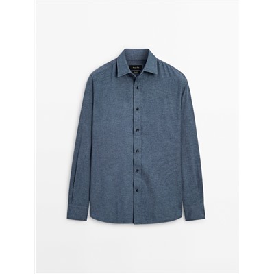 Camisa algodón pata de gallo slim fit