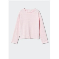 Camiseta algodón rayas -  Niña | MANGO OUTLET España