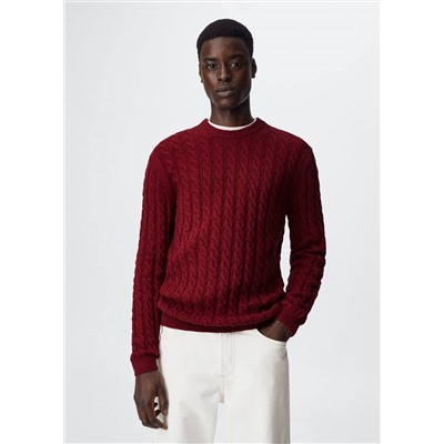Jersey algodón trenzado -  Hombre | MANGO OUTLET España