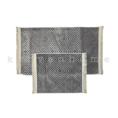 Набор ковриков для ванной Карвен SATEN 60*100/60*50 вискоза/полиэстер KV 430 v-11.