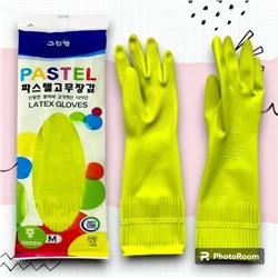 Перчатки из натурального латекса «Pastel» салатовые размер М, 1 пара