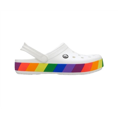 Crocband Rainbow Block White/Multi