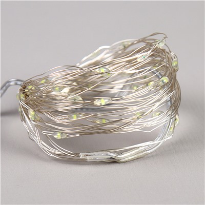 Гирлянда светодиодная нить 5 м 50 LED / GW2007WL /уп 200/теплый белый ВИЛКА
