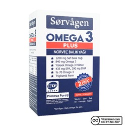 Sorvagen Omega 3 Plus 1200 мг рыбьего жира 60 капсул