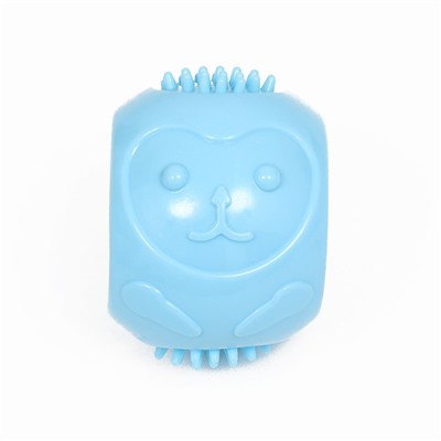 Игрушка для собак "Ёж", TPR, массажная, 6,5 см, голубая