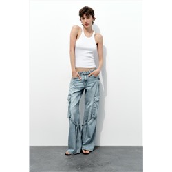 JEANS TRF CARGO TIRO MEDIO