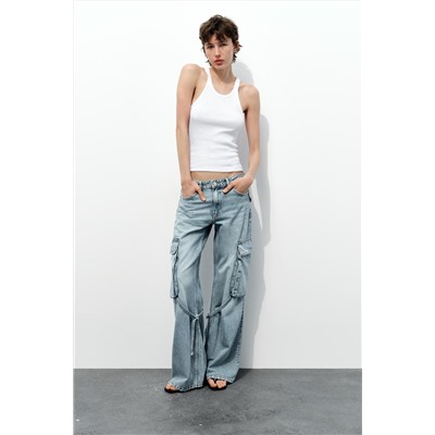 JEANS TRF CARGO TIRO MEDIO