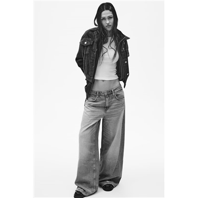 TRF SUPER WIDE-LEG LOW-RISE JEANS