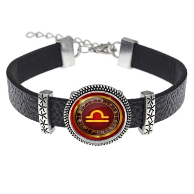 BSK2-0306 Кожаный браслет Знаки Зодиака - Весы