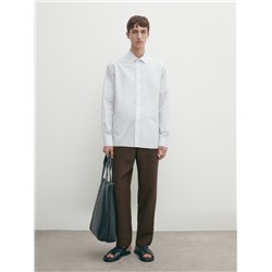 Camisa rayas algodón regular fit