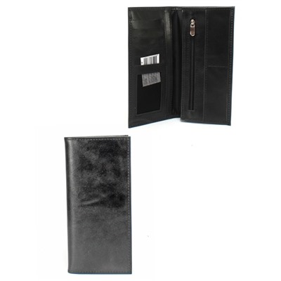 Портмоне мужское Croco-ПР-965 натуральная кожа 3 отд,  10 карм,  черный пулл-ап (254)  259972