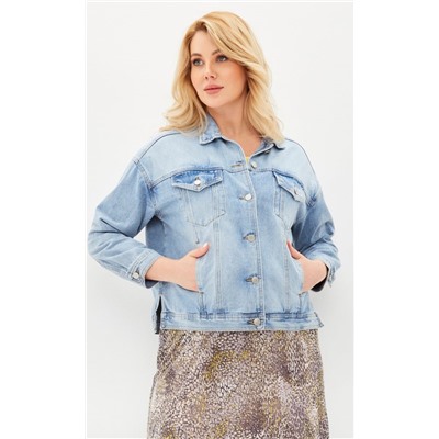 Куртка джинс F112-1209b l.blue