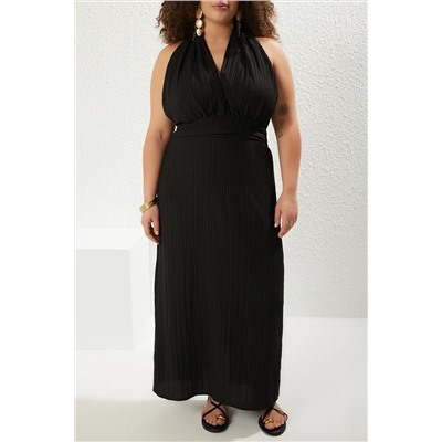 Черное белье maxi boy v -neck пляжное платье большого размера tbbss25ah00004