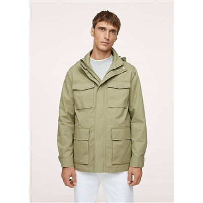 Parka impermeable bolsillos -  Hombre | MANGO OUTLET España