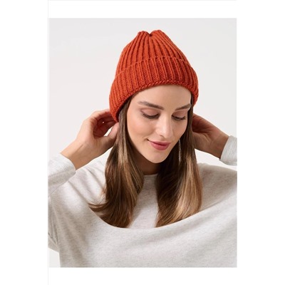 Базовый зимний складной трикотажный берет Red Tile 22K10HAP002