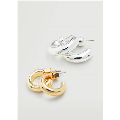Set pendientes aros -  Mujer | MANGO OUTLET España