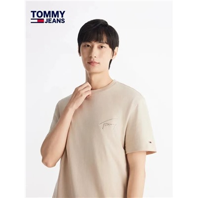 Повседневная хлопковая свободная прямая футболка TOMMY JEAN*S ОРИГИНАЛ!