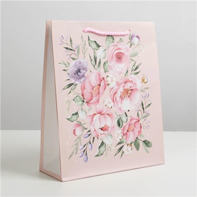 Пакет подарочный ламинированный, упаковка, Present for you, ML 21 х 25 х 8 см