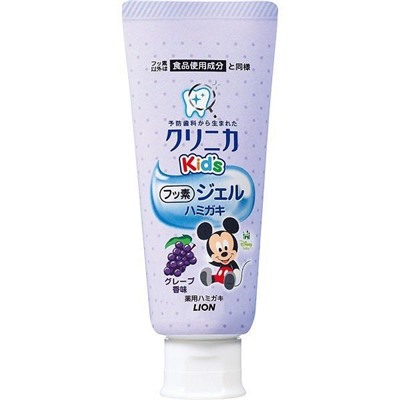 LION Детская зубная паста укрепляющая "Lion Clinica Kid's gel" (гелевая, со вкусом ВИНОГРАДА) 60 г, туба / 60