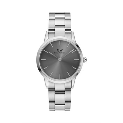 Reloj de cuarzo de acero Iconic Link - Plateado