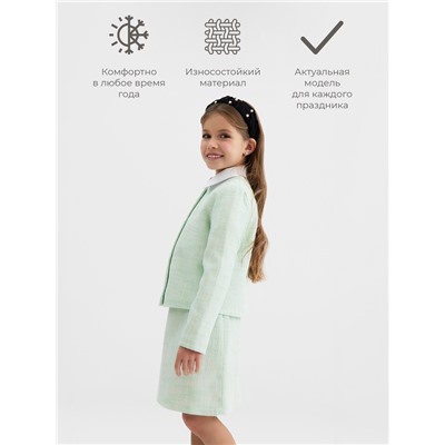 Жакет для девочки, MINAKU :Party Dress, цвет зеленый, рост 128 см