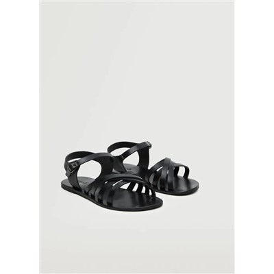 Sandalia piel tiras -  Niña | MANGO OUTLET España