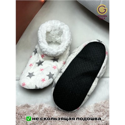 Уги домашние женские  "Звезды"Арт 1246 /4 Белый