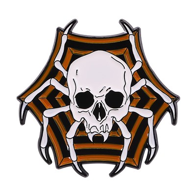 Металлический значок "Skeleton Spider"