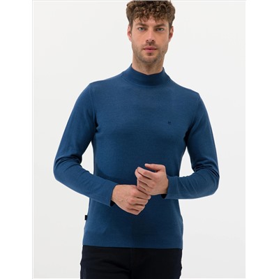 Indigo Melanj Slim Fit Half Fisherman воротник Основной вязаный свитер