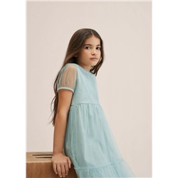 Vestido tul volantes -  Niña | MANGO OUTLET España