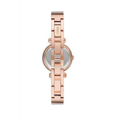 Reloj de cuarzo de acero - Rosa dorado y blanco