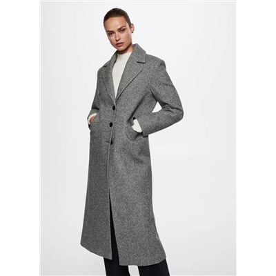Abrigo oversize espiga -  Mujer | MANGO OUTLET España
