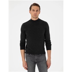 Anthracit melanj Slim Fit Half Fisherman воротник