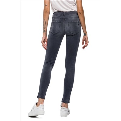 Vaquero de tiro alto super skinny fit Stella - Gris
