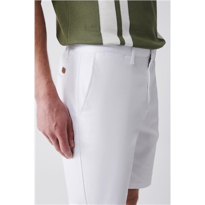 Белые гибкие шорты Patara Chino Kanvas