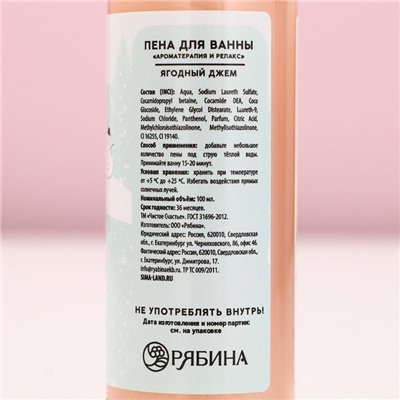 Подарочный набор новогодний ЧИСТОЕ СЧАСТЬЕ «Уютной зимы»: гель для душа и пена для ванны, 2х100 мл