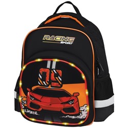 Рюкзак Berlingo Kids "Racing sport" 36*27*12см, 1 отделение, 2 кармана, эргономичная спинка, LED кант