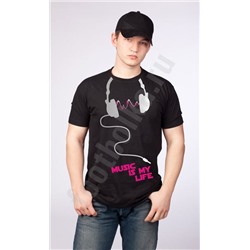 Футболка FREEdom "Music is my Life" светится в УФ
