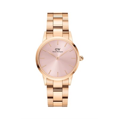 Reloj de cuarzo de acero Iconic Link - 28 mm - Rosa dorado