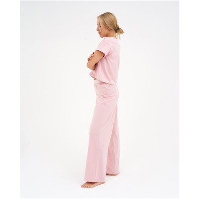 Пижама женская (футболка и брюки) KAFTAN "Basic" размер 48-50, цвет розовый