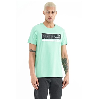Мужская футболка Luke Water Green с круглым вырезом — 88221 A11ER-88221