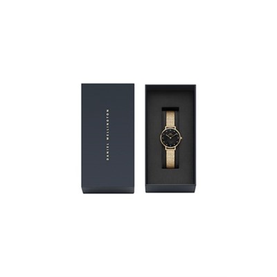 Reloj de cuarzo de acero Petite 28 mm - Dorado y negro