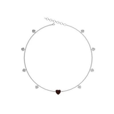 Колье серебряное с янтарём N9209RV