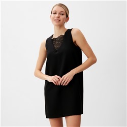 Платье женское гипюр MINAKU :Party Dress,цвет черный , размер 48