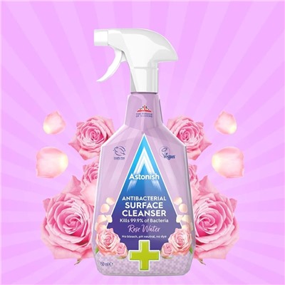 ANTIBACTERIAL SURFACE CLEANSER Rose Water - Антибактериальный очиститель поверхностей 750 мл