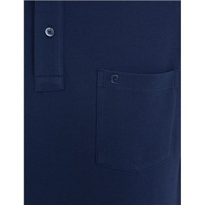 Темно -темно -синий обычный посадка Polo Yaka Basic T -For